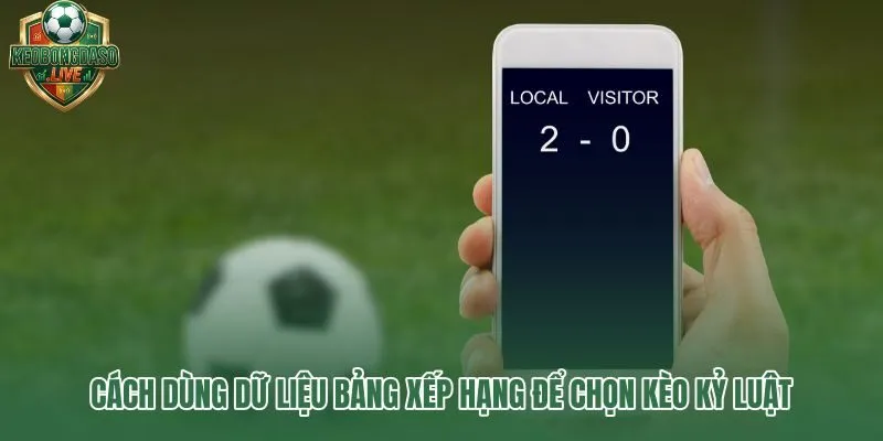 Dữ liệu bảng xếp hạng ba lớp xác nhận cho quyết định chọn kèo kỷ luật